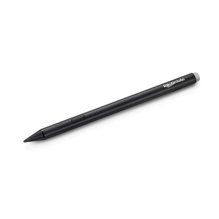 Black Kobo Stylus 2 angled front view.