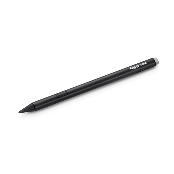 Black Kobo Stylus 2 angled front view.