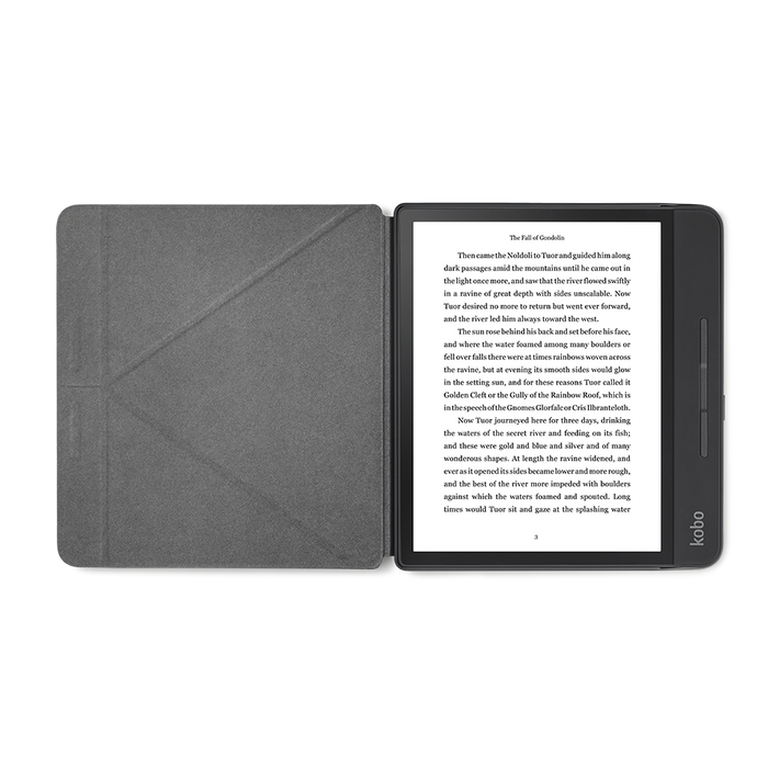 Kobo Forma Black Sleepcover front open.